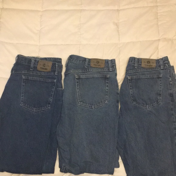 Wrangler Other - 3 Pairs of Wrangler Jeans - 38x32 - Relaxed Fit
